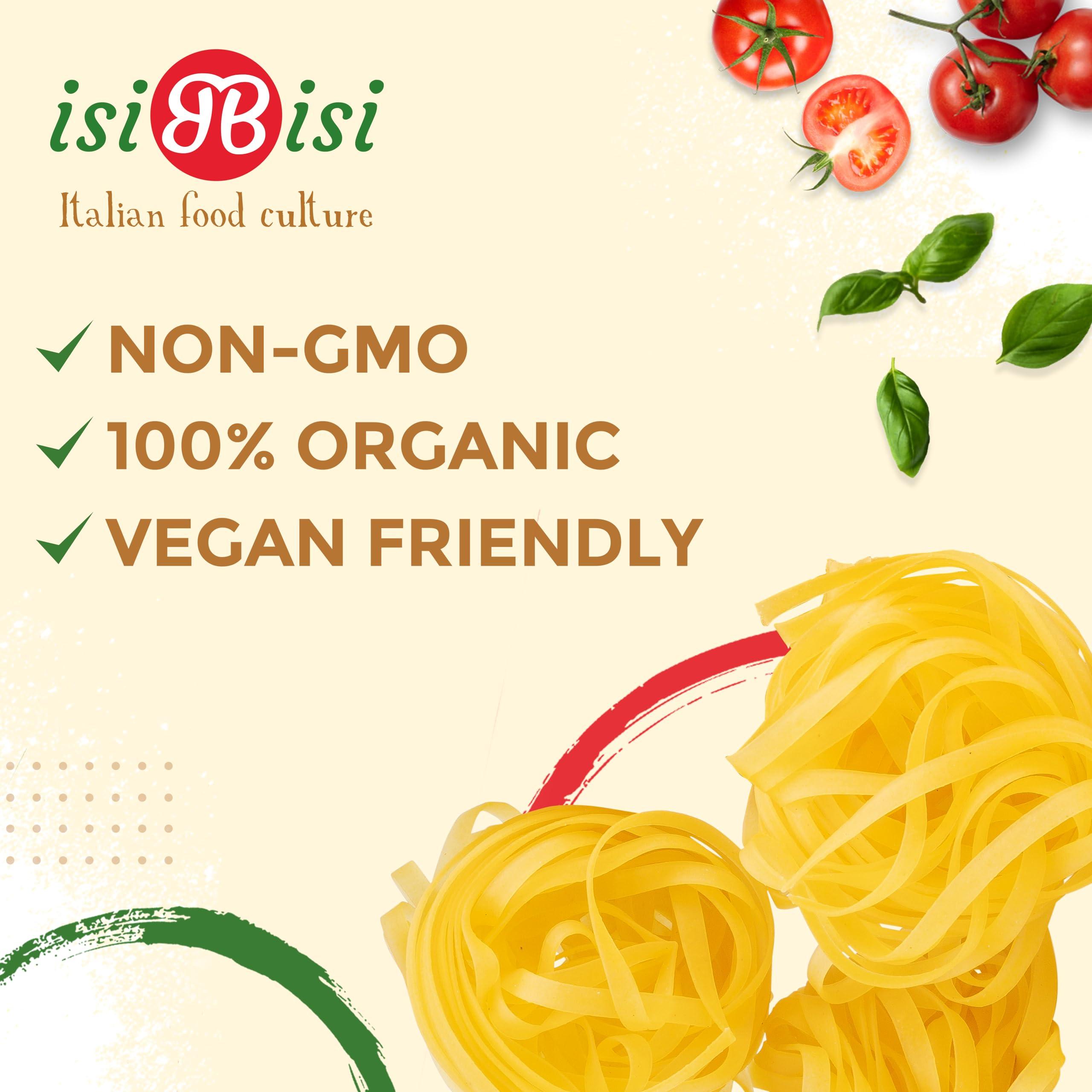 isiBisi isiBisi Gluten Free Fettuccine Nest Italian Pasta Noodles Healthy, Authentic, Corn and Rice Pasta Vegan, Non-GMO, Made in Italy Organic Pasta (2-Pack)