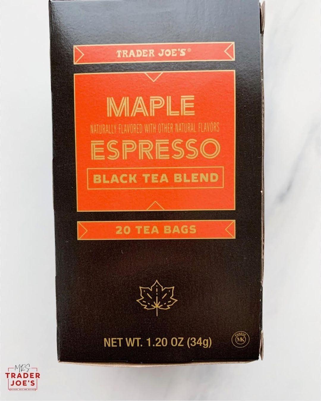 TJ's Trader Joes Maple Espresso Black Tea - 2-Pack (40 bags)