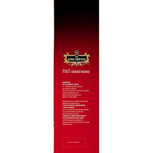 TNI King Coffee King Coffee Premium Instant Coffee - 3 in 1 Vietnamese Coffee Blend w/ Creamer & Sugar - 88 Single Serve Instant Coffee Packets (1 Bag - 88 Sticks)