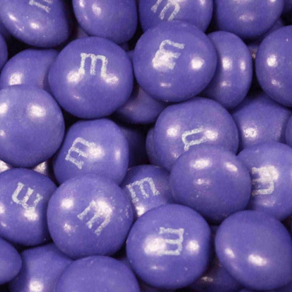 Just Candy 1,000 Pcs Purple Candy M&M\'s Milk Chocolate (2 lb, 1,000 Pcs)