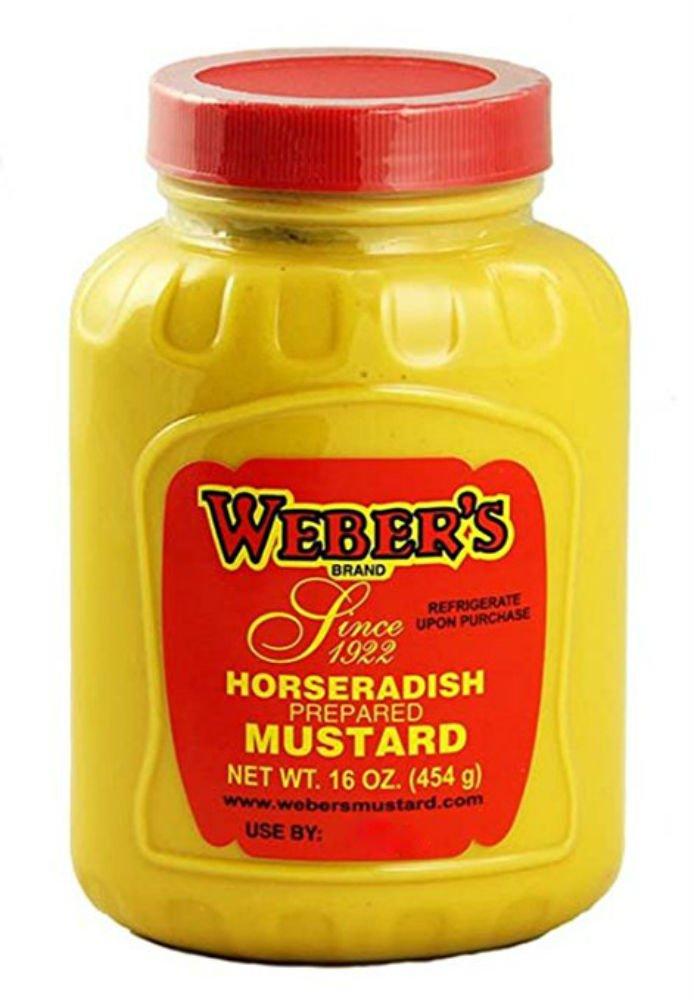 Candlewood Gifts Weber's Horseradish Mustard 16 oz and Chiavetta's Barbecue Marinade 32 oz