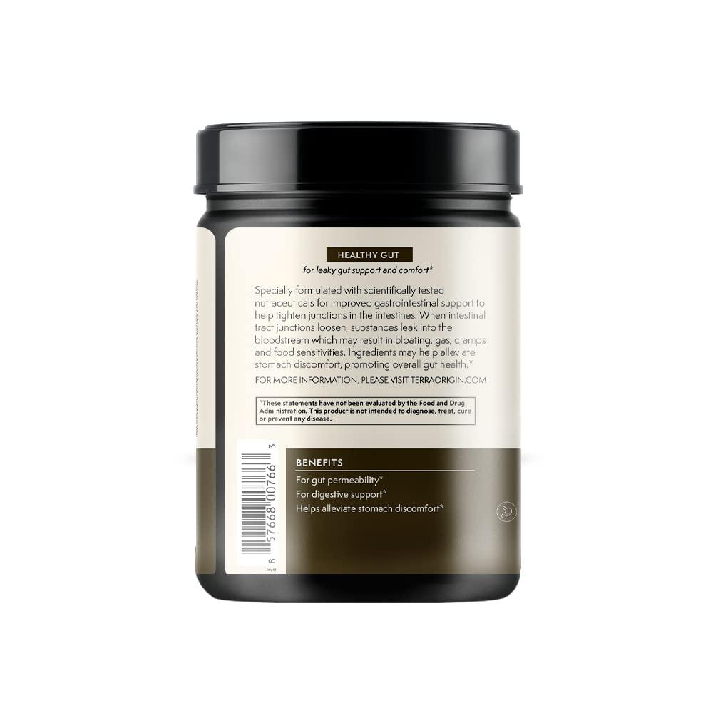 TERRA ORIGIN TERRA ORIGIN Healthy Gut Chocolate | 30-Servings with L-Glutamine, Zinc, Glucosamine, Slippery Elm Bark, Marshmallow Root and More!