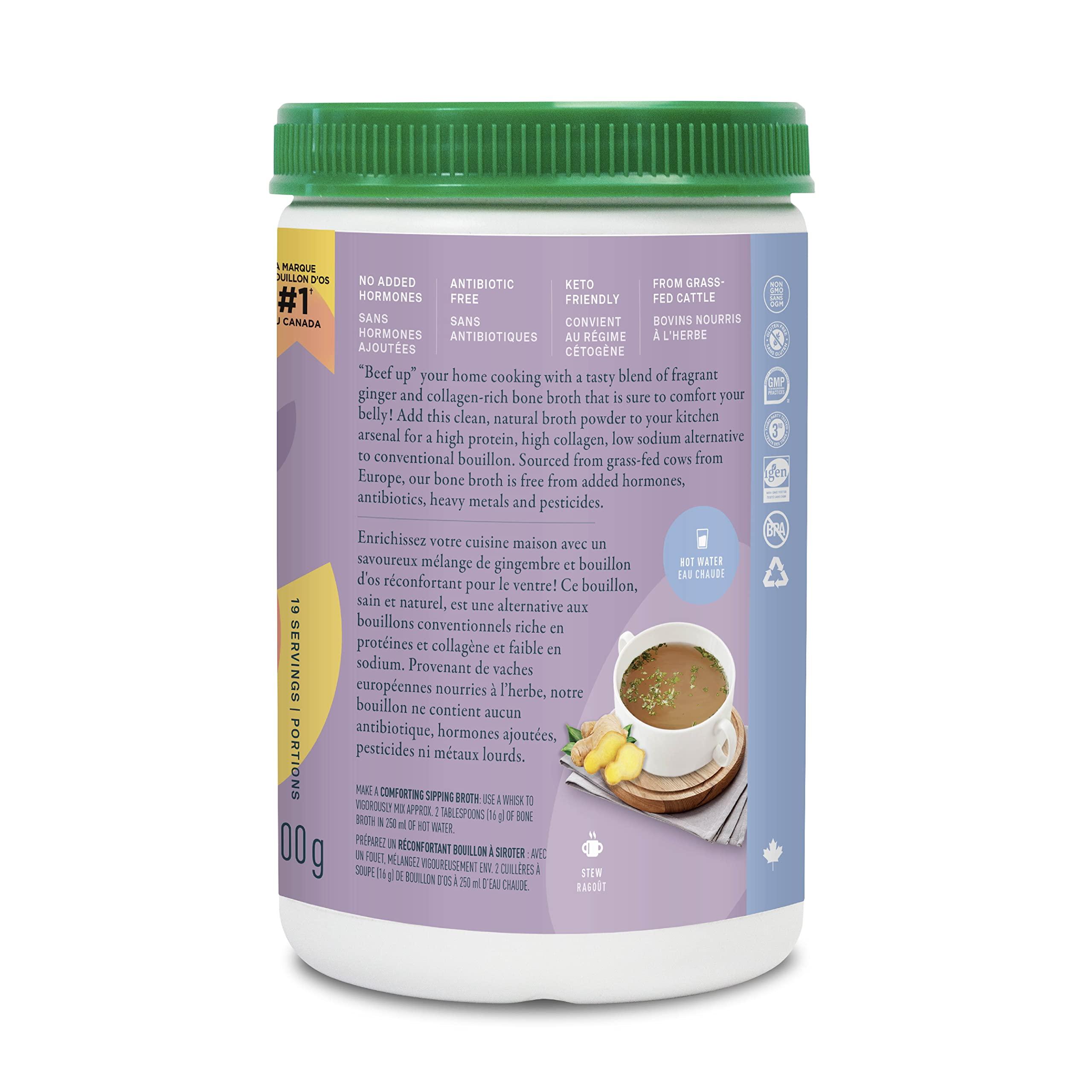 Organika Organika Beef Bone Broth Powder- Grass-Fed and Pasture Raised Cows- Keto Friendly, High Protein and Mineral Content- 300g