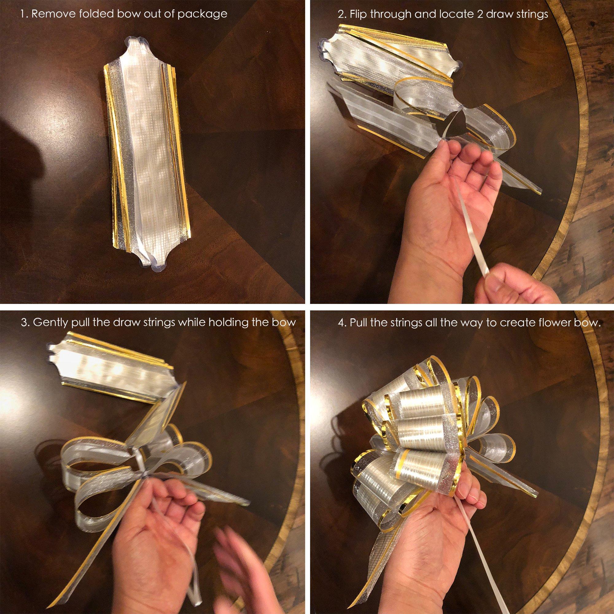 allgala Allgala 12-pc 6 Inch Large Everyday Pull Bows-Assorted-GP92001