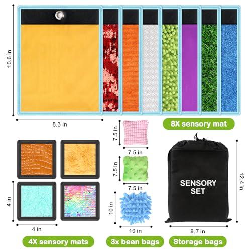 Joyreal Joyreal Sensory Mats for Autistic Children, Sensory Floor Tiles for Kids, Sensory Toys for Tactile Play, Textured Sensory Wall Panel, Bean Bags, Sensory Room Equipment, Baby Toddler Fidgeting Activity