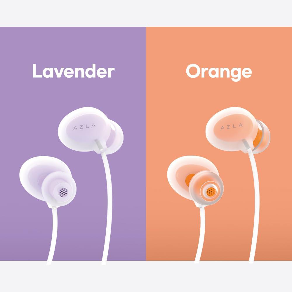 AZLA AZLA POM 10S - Ear Plugs for Sleeping Noise Cancelling - Silicone Earplugs for Sleep, Snoring, and Noise Reduction - Best Earplugs to Drown Out Snoring - Ear Plugs for Snoring Blocking (Orange)