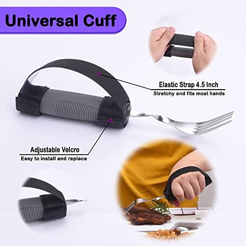 PKPKAUT PKPKAUT Bendable/Weighted Forks for Hand Tremors, Adaptive Handicap Fork for Parkinsons Patients, Parkinson Curved Fork for Shaking Hands, Liftware Angled Arthritis Fork for Adults Disabled Elderly