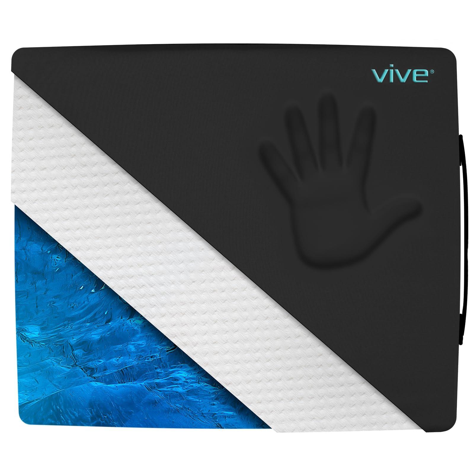 Vive Vive Wheelchair Cushion - Gel Seat Pad for Coccyx, Orthopedic Back Support, Sciatica & Tailbone Pain Relief - Waterproof Cover + 4 Layer Foam Support and Comfort - for Pressure Sores (22\" x 18\" x 3\")