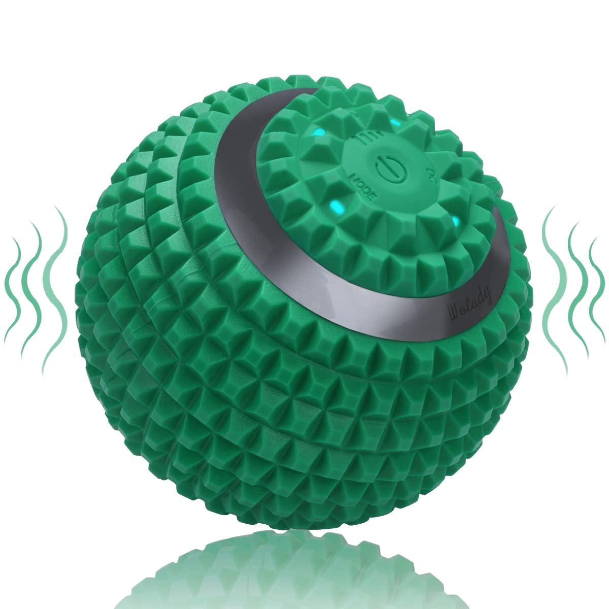 Wolady Wolady Massage Ball Vibrating Ball Massage Relieving Muscle Tension Pain & Pressure, 4-Speed High-Intensity Roller Electric Rechargeable Washable