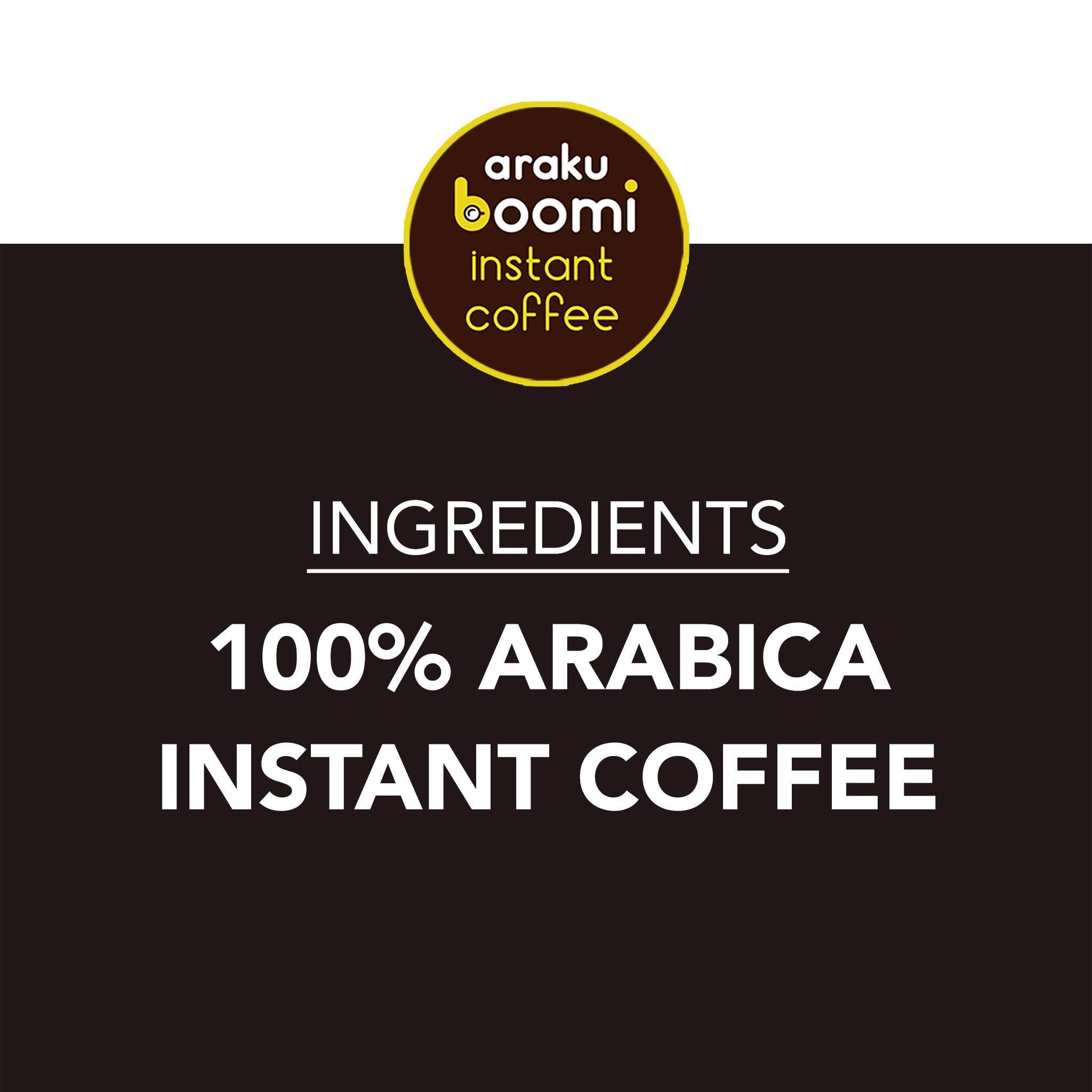 BOOMI INSTANT COFFEE Araku Boomi Premium Single Origin Instant Coffee Powder, Medium Roast, Made from 100% Arabica Beans from Araku Valley | Best Mold Free Instant Coffee | 3.5 Ounce Tin (1 Pack) (Up to 50 Cups)