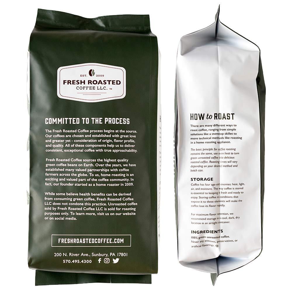 Fresh Roasted Coffee Fresh Roasted Coffee, Unroasted Water-Process Decaf Honduran, Organic Fair Trade Kosher RFA, 5 Pound