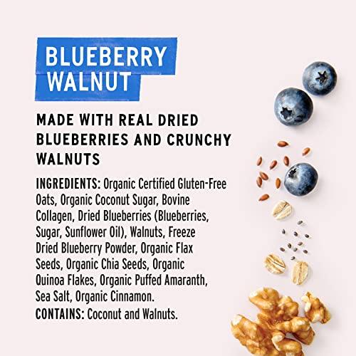 purely elizabeth Purely Elizabeth, Blueberry Walnut, Superfood Oatmeal Pouch 8oz (8oz Bag), Collagen, Gluten-Free, Organic Oats