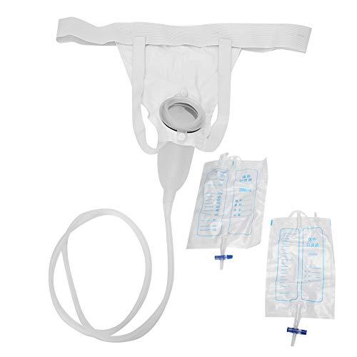 QiaNgshuAikj Portable Urinal, External Catheter for Men Male Catheter Men Urine Bag Mens Urinals Male Urinary Sheath Reusable Male Comfort Fit for Urinary Incontinence with Spill Proof Collection Bag (Male)