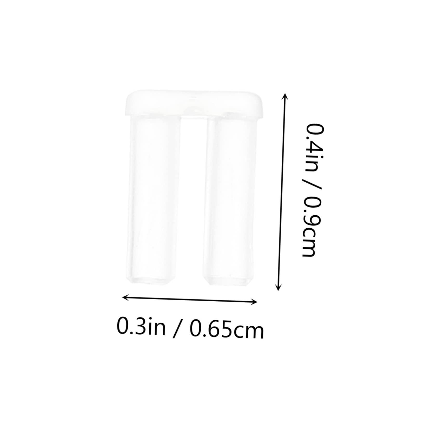 JECOMPRIS JECOMPRIS 2 Packs Rimless Frame Buckle Glasses Nose Grips Double Rubber Plug Plastic Bushings Eyeglasses Tools Spare Buckle for Glass Plastic Compression Sleeves