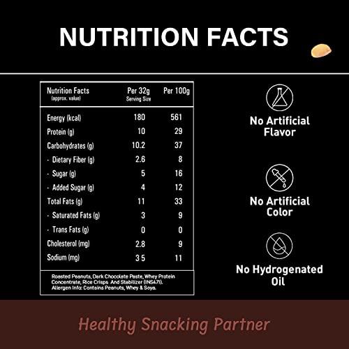 MYFITNESS PEANUT BUTTER MYFITNESS Peanut Butter Dark Chocolate Olympia Non-GMO Gluten-free No Preservative All Natural Ingredient High Protein Made with American Recipe (17.9 Ounce)