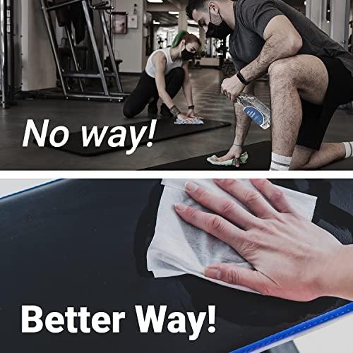 Wipex Wipex Gym & Fitness Wipes, 800 ct with BZK Antiseptic Refill Roll for Dispensers 2 Packs (1600 Wipes)