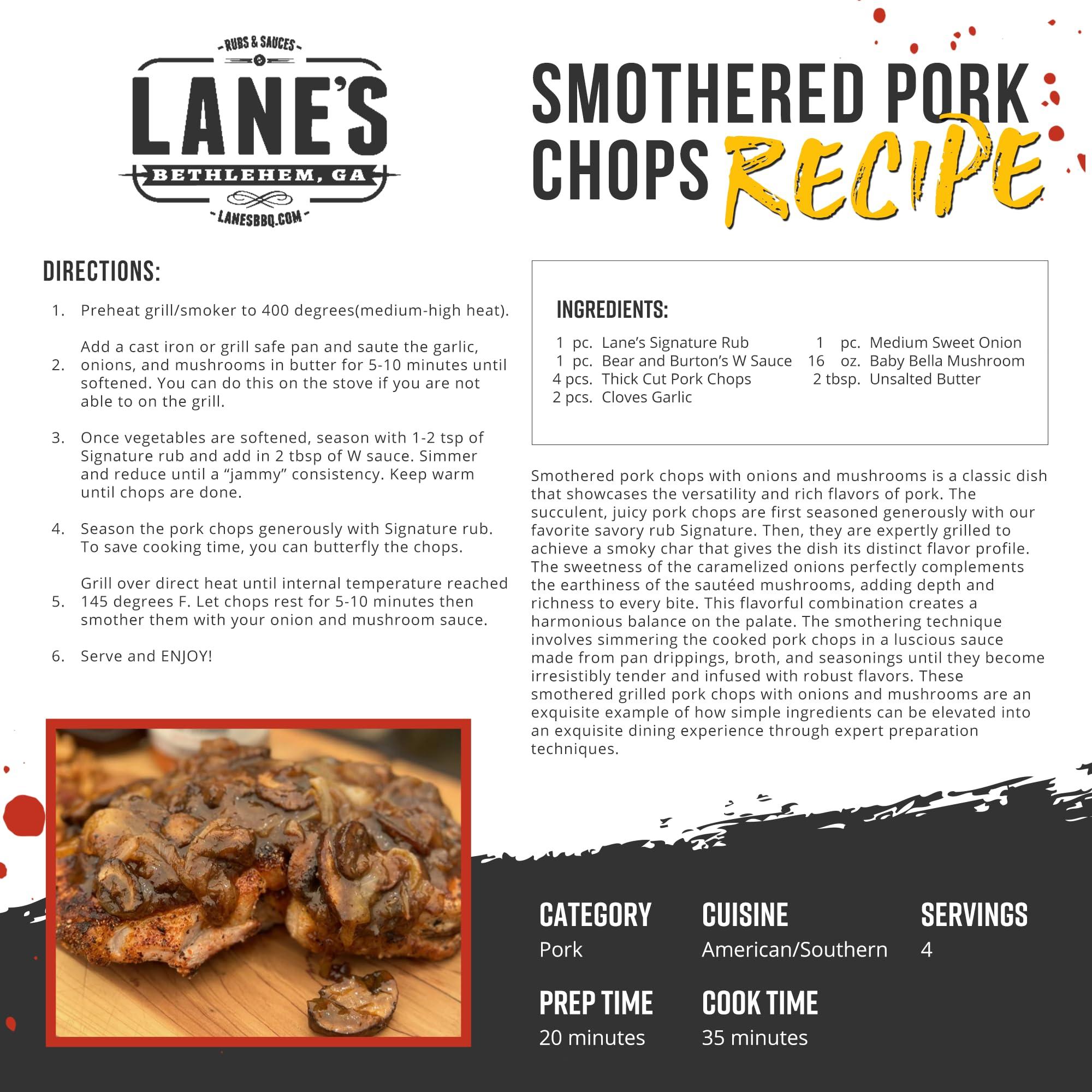 Lane's Lane\'s Signature BBQ Seasoning Rub, All-Natural BBQ Seasonings and Rubs, Perfect for Beef, Meat, Chicken & Pork Rub Seasoning, Made in USA, 12.2 Oz