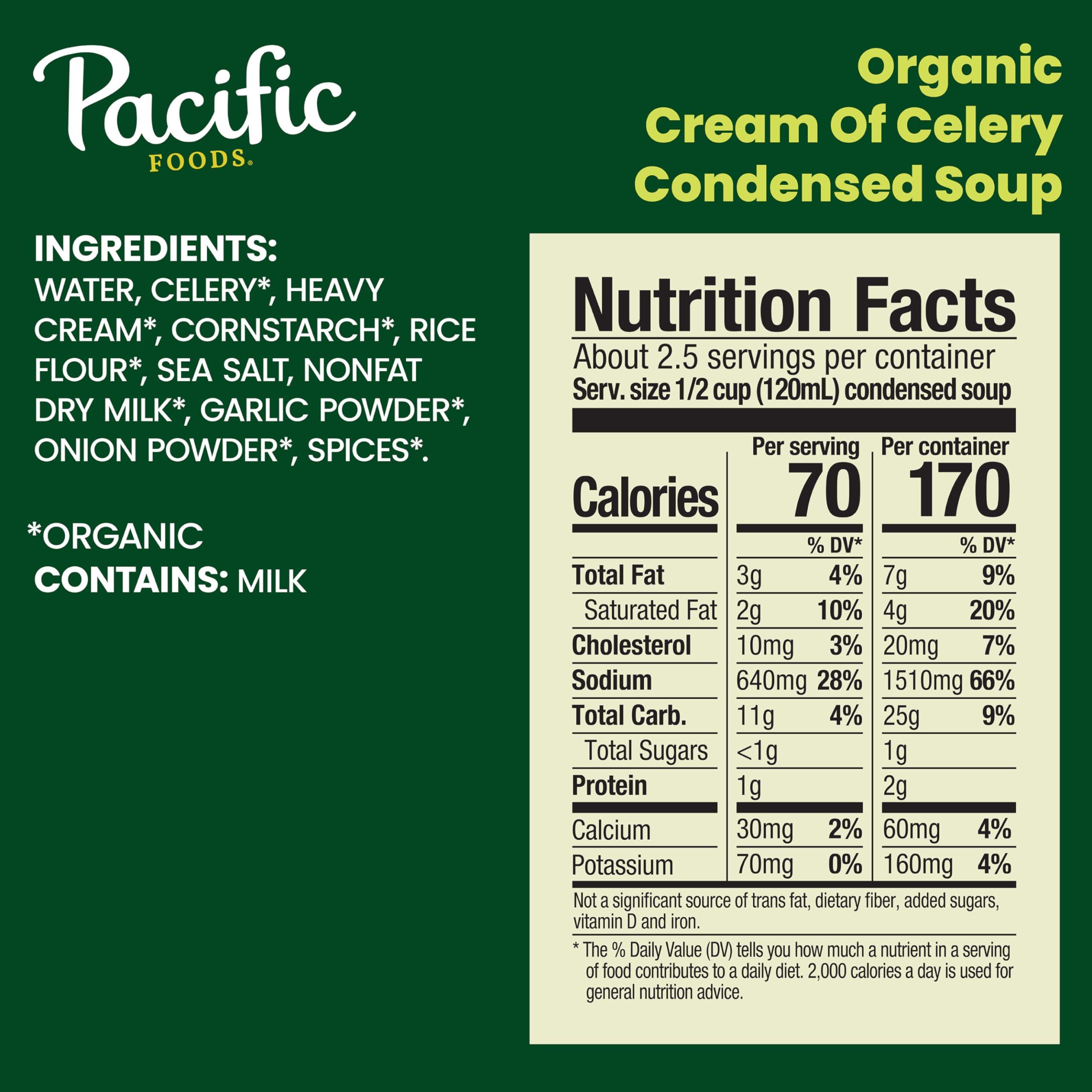 Pacific Foods Pacific Foods Organic Condensed Cream of Celery Soup, 10.5 oz Can