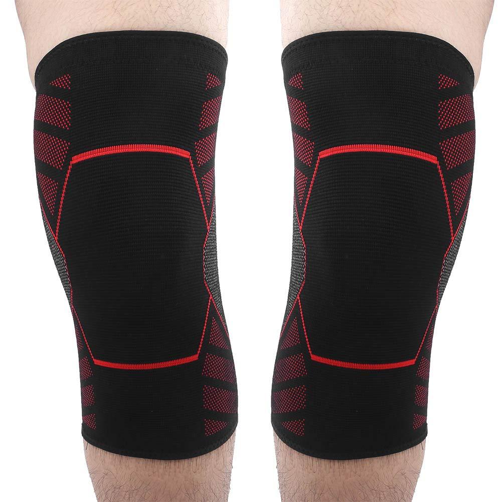 Yosoo Health Gear Yosoo Health Gear 2 Pack Knee Brace, Knee Compression Sleeve for Women Men, Comfortable Knee Support for Weightlifting Fitness Running Workouts Sports(XL-Red)
