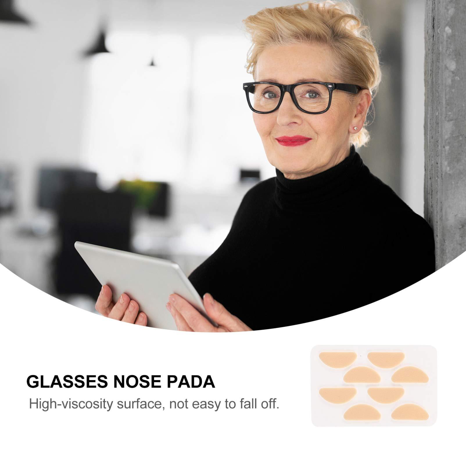 Healifty 20 Sheets Non-Slip Eye and Nose Stickers Glasses Supplies Practical Nose Pad Nose Patch Nasal Stick Anti-Skid Nose Pad Glasses Accessory Eyeglasses Nose Pad Non-Slipping Nose Pads