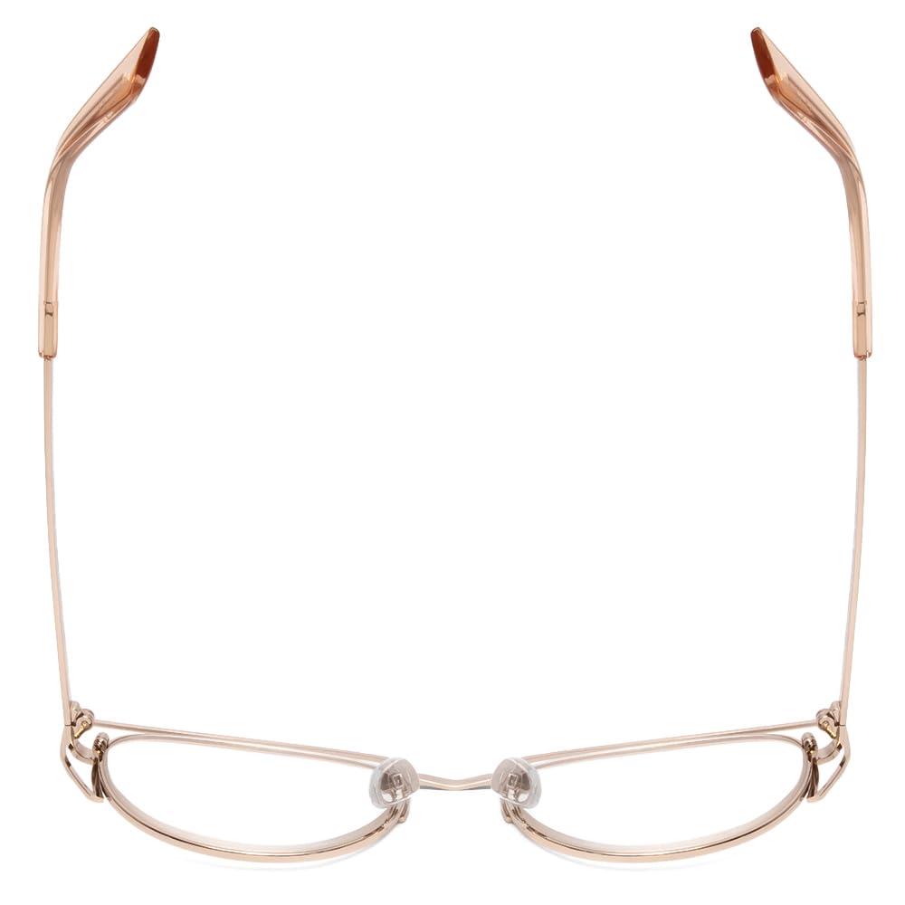 Calabria Calabria Book Club Hundred Beers Cat-Eye Blue Light Blocking Reading Glasses +1.50 Rose Gold Women