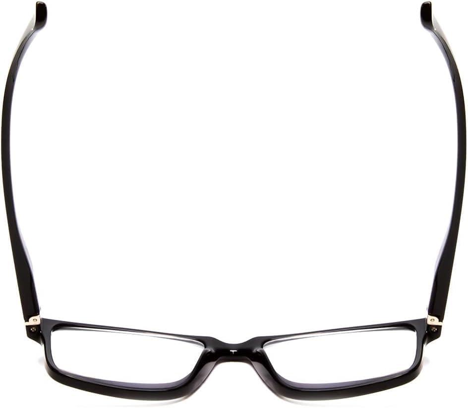 Calabria Calabria L2007 Rectangular Reading Glasses +2.25 Black Men Women Single Power Reader Stylish Trendy Durable Modern Eyeglass