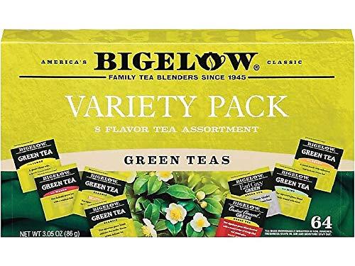 Bigelow Green Tea Assortment, Assorted Styles, 64 Tea Bags/Box