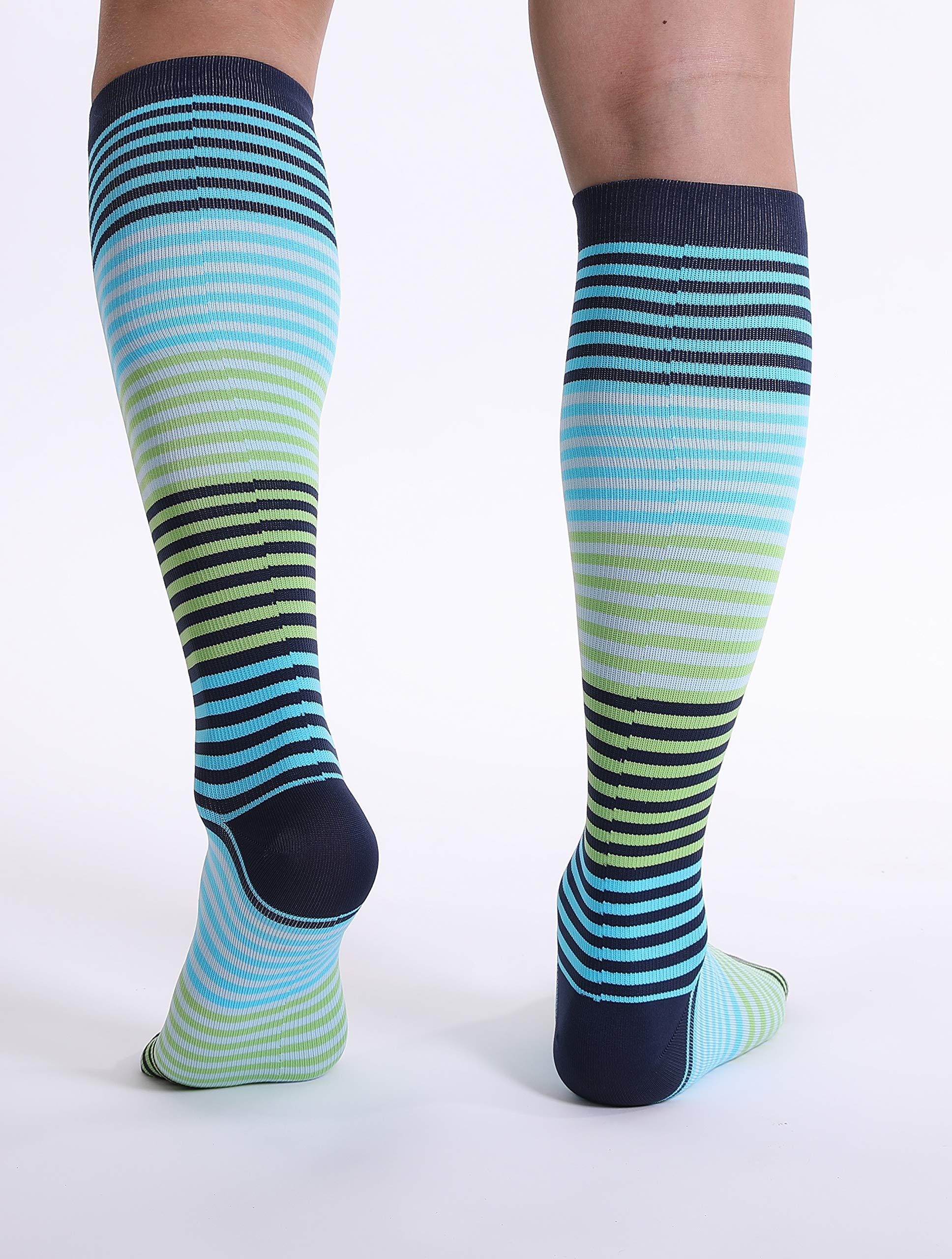 Doc Miller Doc Miller - Compression Socks for Women & Men - 15-20mmHg Knee High, Medical Grade Support, Size 3X-Large - Best for Sport, Travel, Nurse, Pregnancy, Circulation & Varicose Veins - Neon Green, 1 Pair