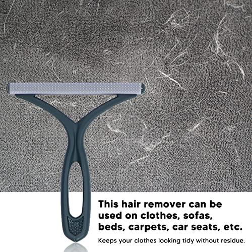 Cyrank Portable Lint Remover,4Pcs Carpet Rake Clothes Fuzz Shaver,Manual Reusable Lint Roller Double Sided Pet Hairball Fluff Removing Shaver