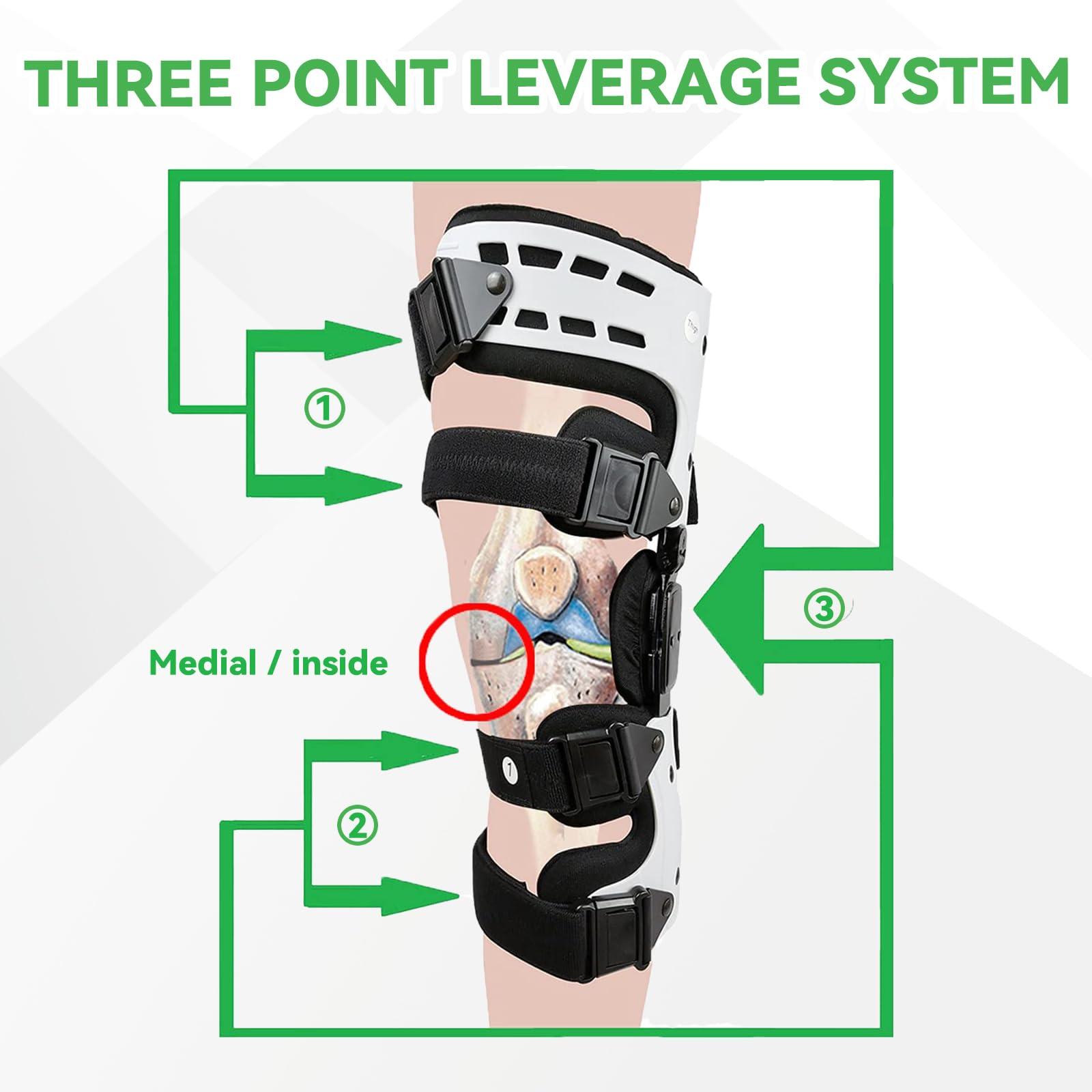 Orthomen Orthomen OA Unloader Knee Brace - Support for Arthritis Pain, Osteoarthritis, Cartilage Defect Repair, Avascular Necrosis, Bone on Bone Knee Joint Pain and Degeneration (Medial/Inside - Right)