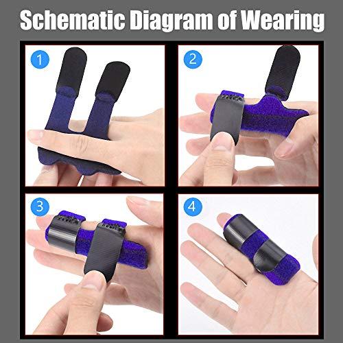 NA/ 4Pcs Trigger Finger Splint, Adjustable Finger Brace Splint, Finger Knuckle Support Brace, for Trigger Finger, Finger Sprains, Sports Injuries
