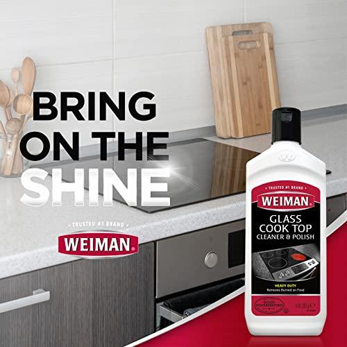 Weiman Weiman Glass Cooktop Heavy Duty Cleaner & Polish - Shines and Protects Glass/Ceramic Smooth Top Ranges with its Gentle Formula - 10 Oz., Clear