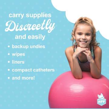 Private Pocket My Private Pocket Girls Underwear with Inner Pouches, Soft Cotton Panties, Youth Incontinence, Potty Training, Medium (Pack of 3)