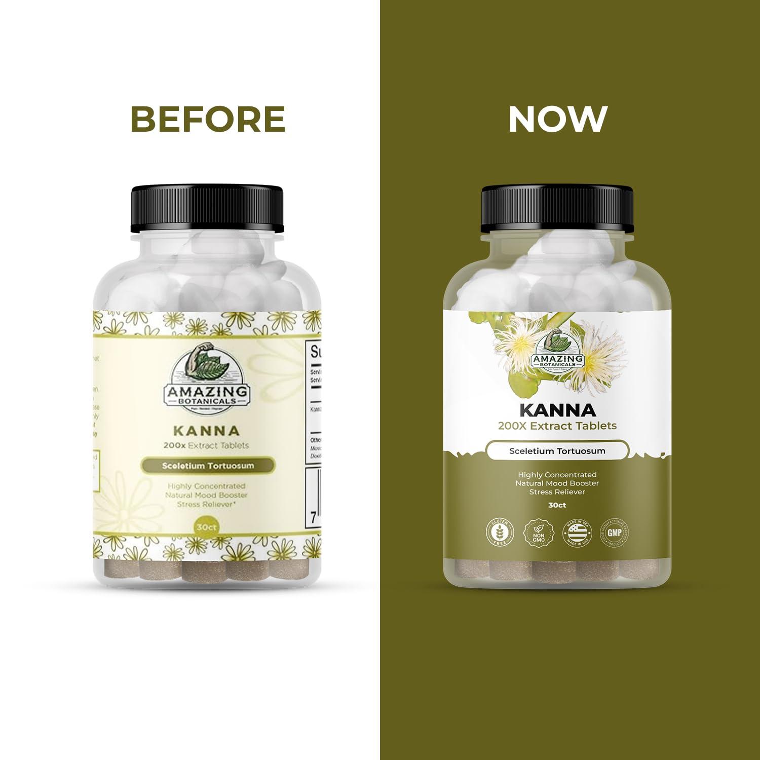 Amazing Botanicals Amazing Botanicals Kanna Extract Tablets - Sceletium Tortuosum, 10,000 mg Each - Enhances Energy, Boosts Mood, Immune System Booster, 30 Tablets