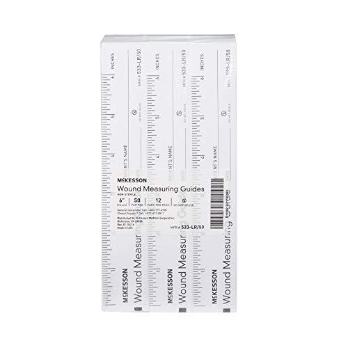 McKesson McKesson Wound Measuring Guide Ruler, Non-Sterile, Paper, 6 in, 50 count, 12 Packs, 600 Total