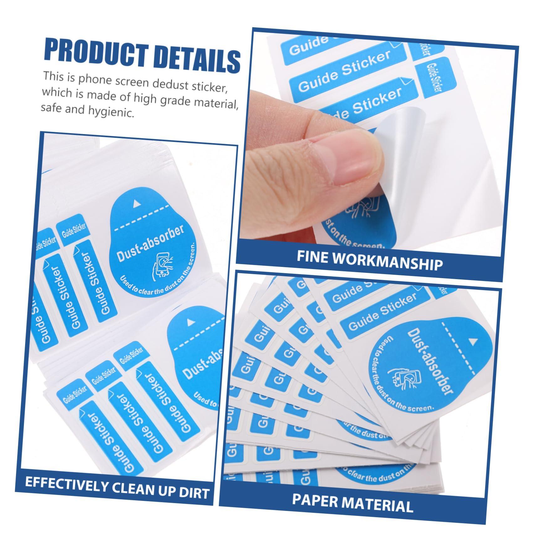 ORFOFE ORFOFE 400pcs Film Dust Removal Sticker Cleaning Tool Telephone Dedust Sticker for Phone Laptop Sticker Screen Removal Sticker Dust Remover Phone Dedust Sticker Blue Lens Paper