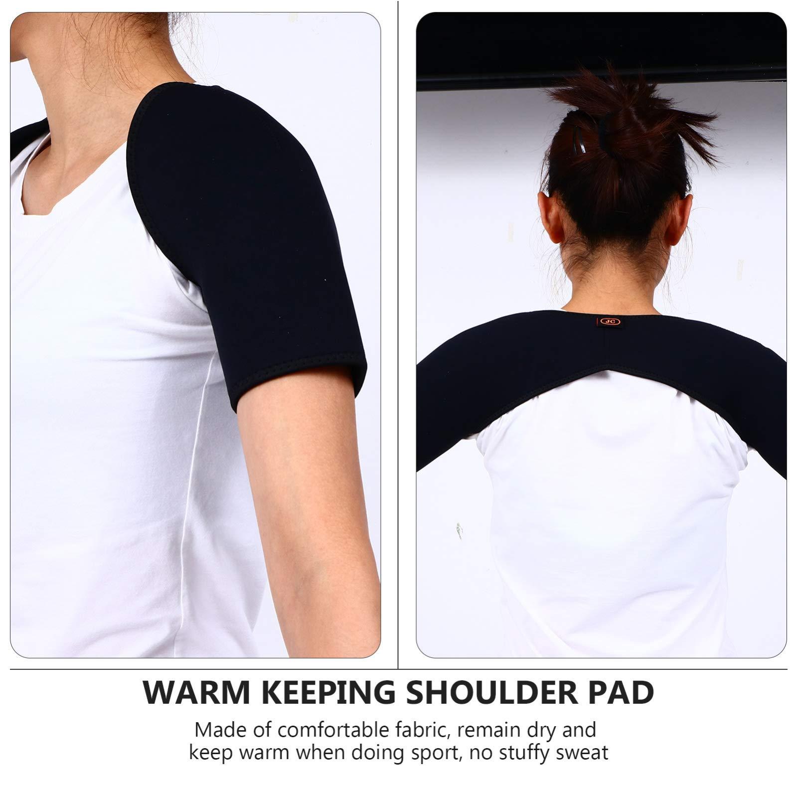 Milisten Milisten Double Shoulder Support Sleeping Warm Brace Stability Compression Sleeve Wrap for Rotator Cuff Shoulder XL