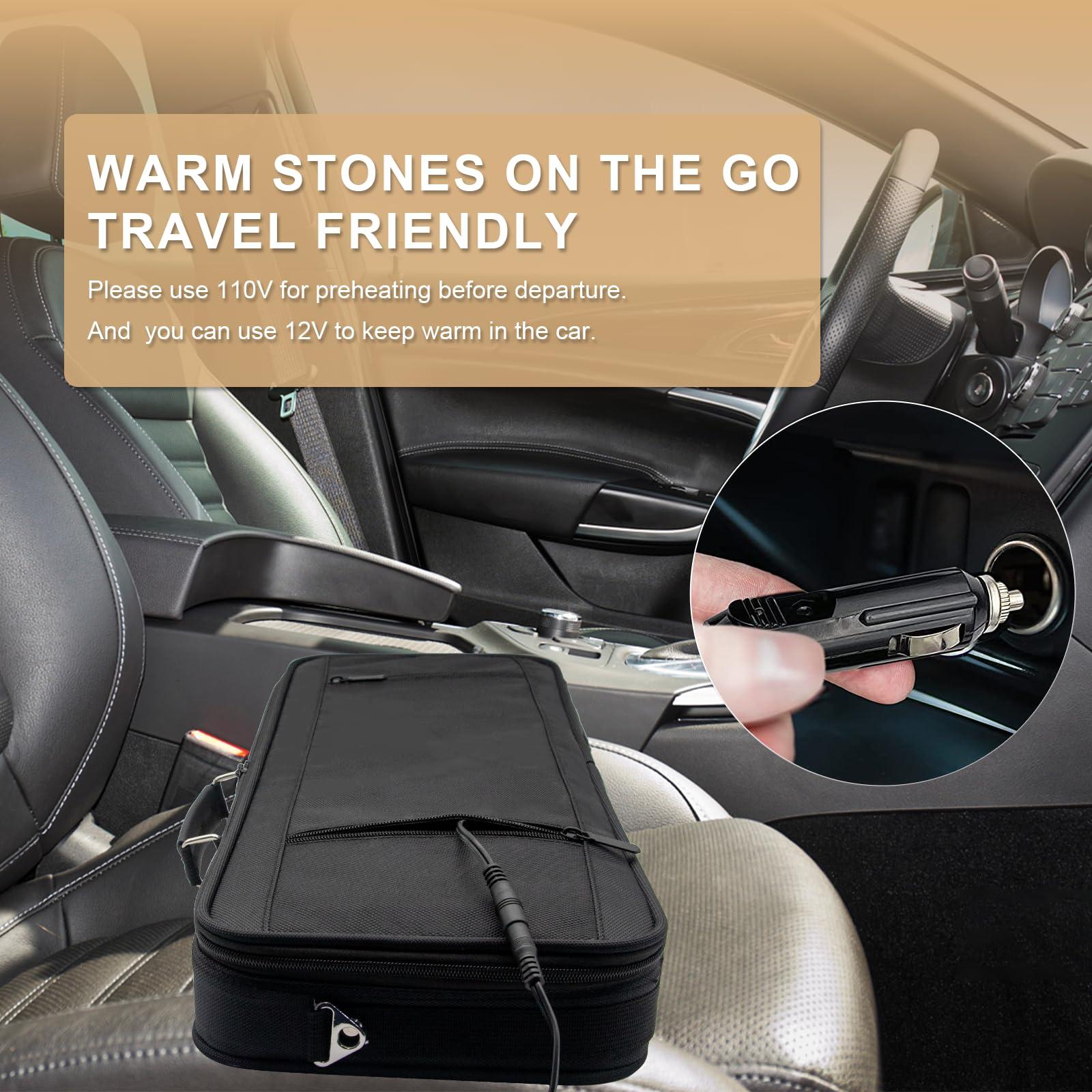 Goodtar Goodtar Electric Spa Bamboo Massage Sticks with Warmer Set Massage Tools Carry Bag