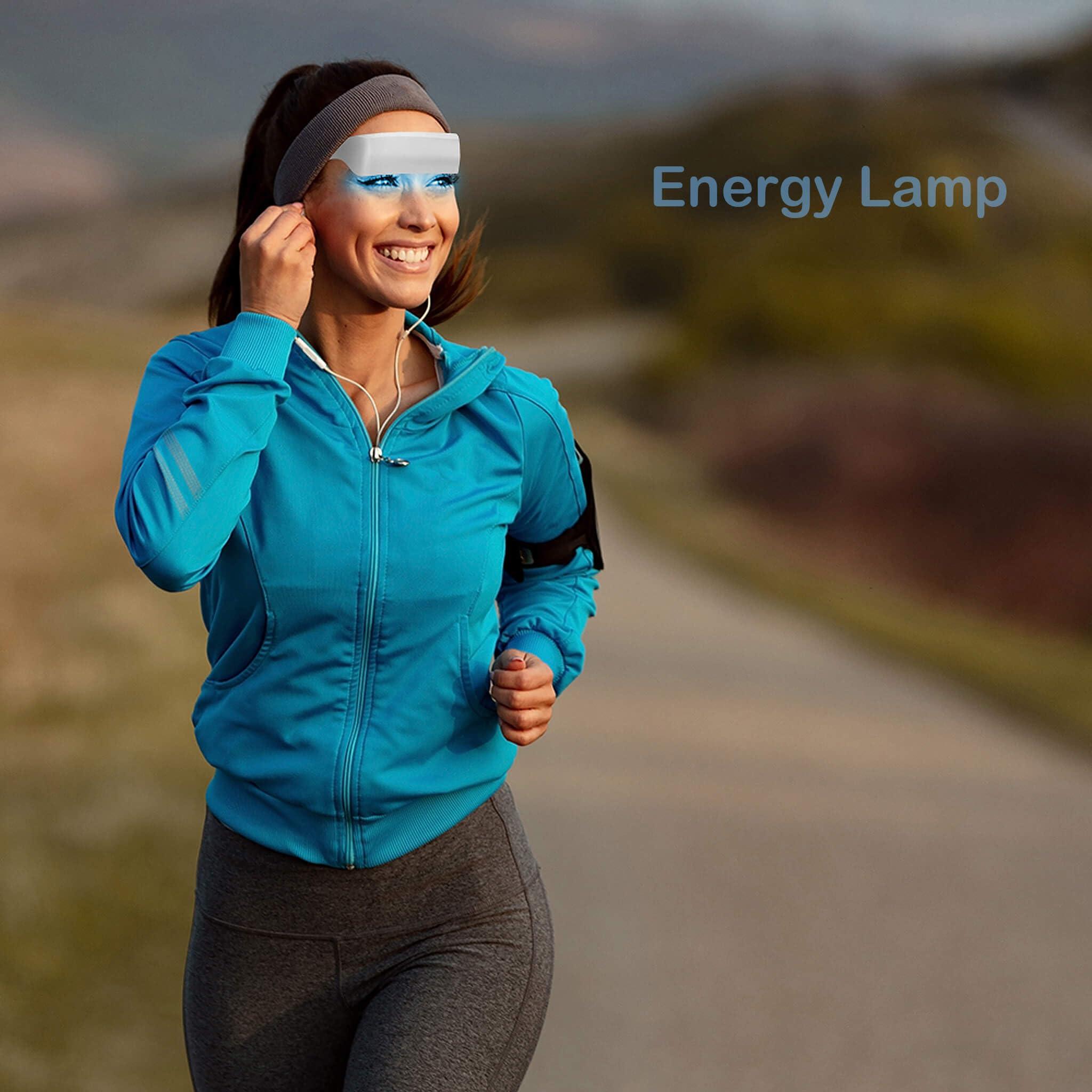 XANXAN Light Therapy Glasses with Travel Case, Blue Light Therapy and Daylight LED Sunlight, Wearable UV-Free Happy Lamp, Natural Relief for Good Sleep, Happy Mood, Boost Energy and Jet Lag