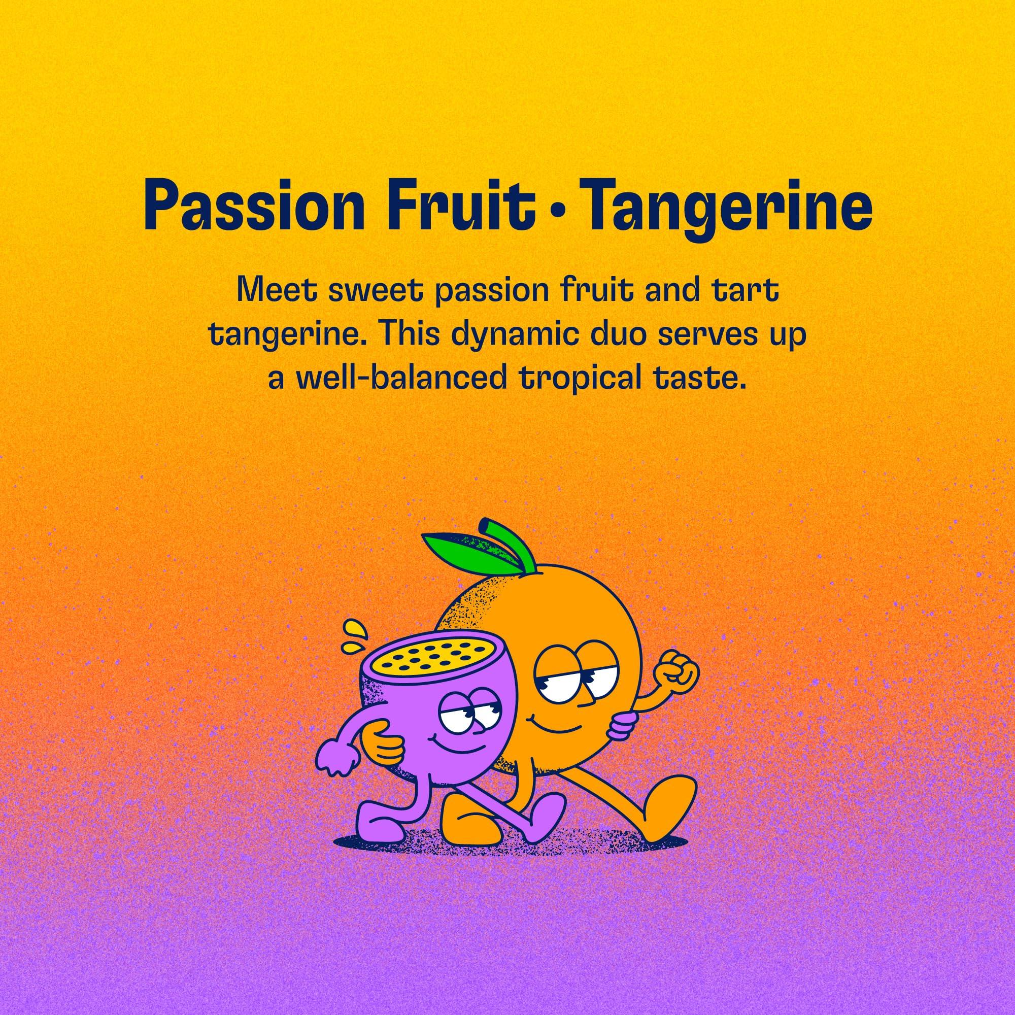 Health-Ade Health-Ade Passion Fruit-Tangerine Kombucha, Organic Drink, 12-Pack (11.5 Fl Oz Cans) Fermented Tea with Probiotics, Non-GMO, Vegan, Gluten-Free