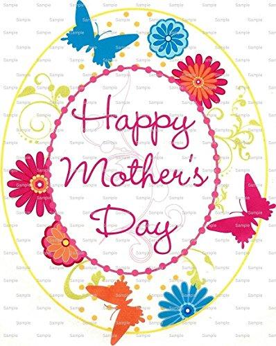 Art of Eric Gunty 8" Round - Happy Mother's Day - Edible Cake/Cupcake Party Topper - D1365