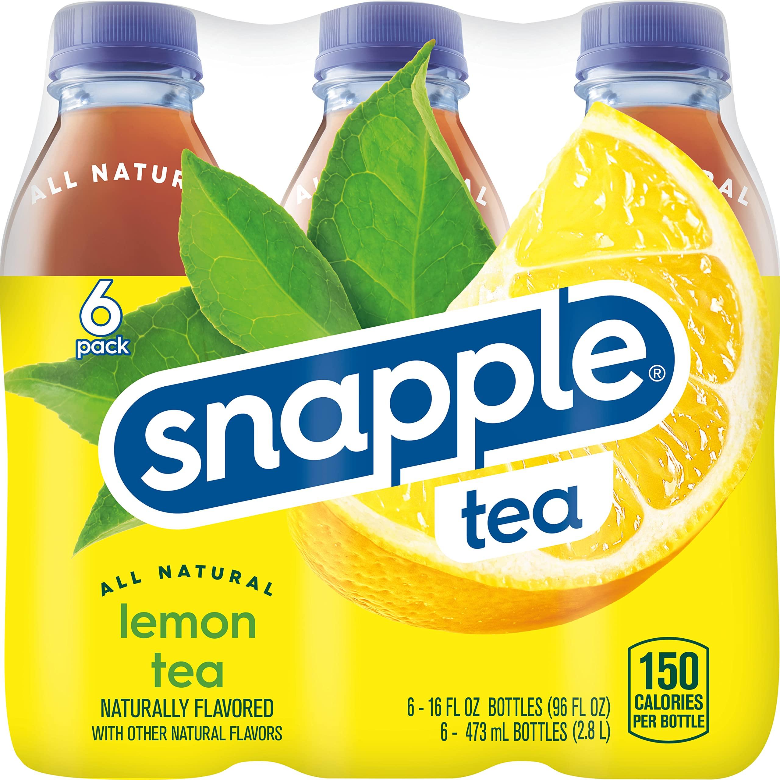 Snapple Snapple Lemon Tea, 16 fl oz recycled plastic bottle, 6 pack