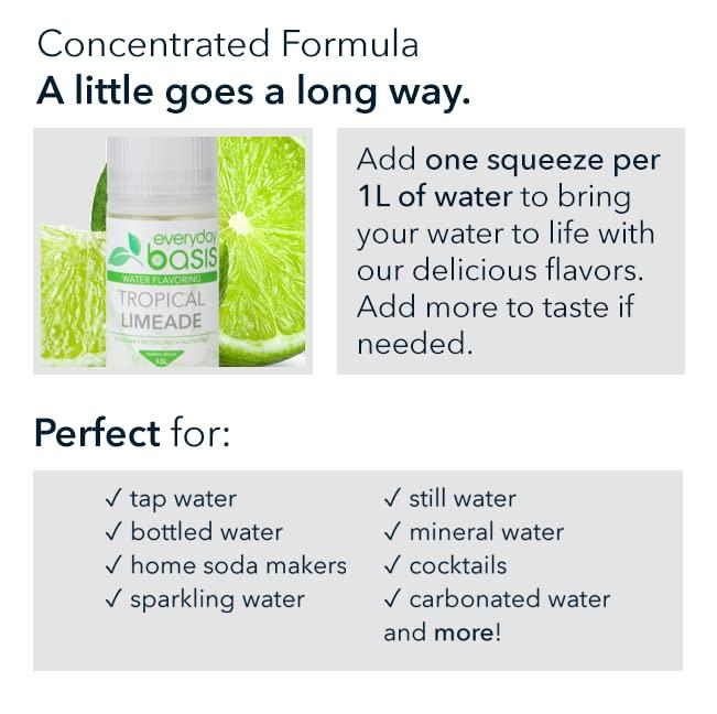 Everyday Basis Everyday Basis Water Flavoring Liven Up Your Water Great Taste Great Flavors Keto Friendly, 0 Calories No Dyes or Food Coloring (Citrus Variety Pack)