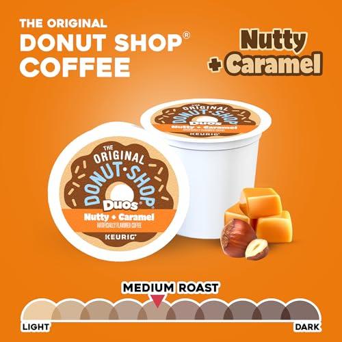 The Original Donut Shop The Original Donut Shop Duos Nutty + Caramel Coffee, Keurig Single Serve K-Cup Pods, Light Roast Coffee, 60 Count, (6 Packs of 10)