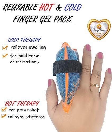 BodyMoves BodyMoves Finger Splint plus sleeve plus finger Hot and Cold Pack (3 pc set, Midnight Black)