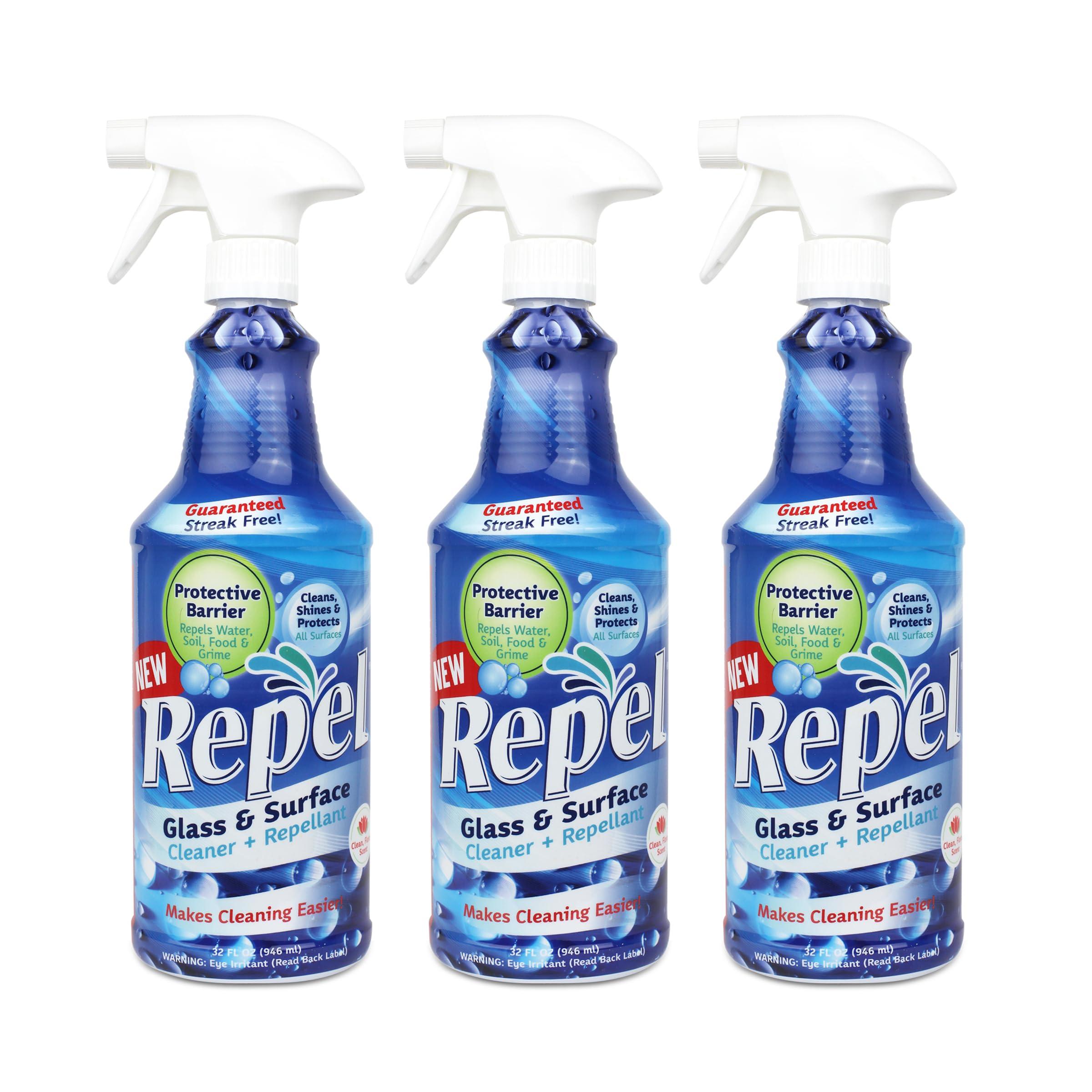 Clean-X Clean-X REPEL Glass & Surface Cleaner 32 fl. oz. - Cleans & Repels water spots and dirt on glass, mirror, tile and multi surface by UNELKO (3)