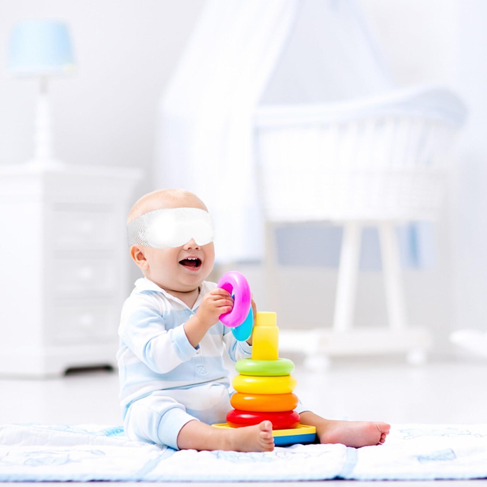 Healifty Healifty Baby Eye mask Eye mask for Eye Blindfold Baby Sleeping Eye mask Eye mask Baby for Infants Cute Eye mask Night Eye White Face mask Cotton Anti-Blue Light Newborn