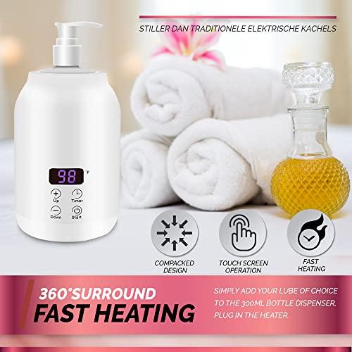 Greener Good Massage Oil Warmer and Dispenser for Table, Home Lotion Warmer, Heated, Plug in Oil Heater Beauty Salon Therapy Equipment, Electric Oil Warmer, Spa
