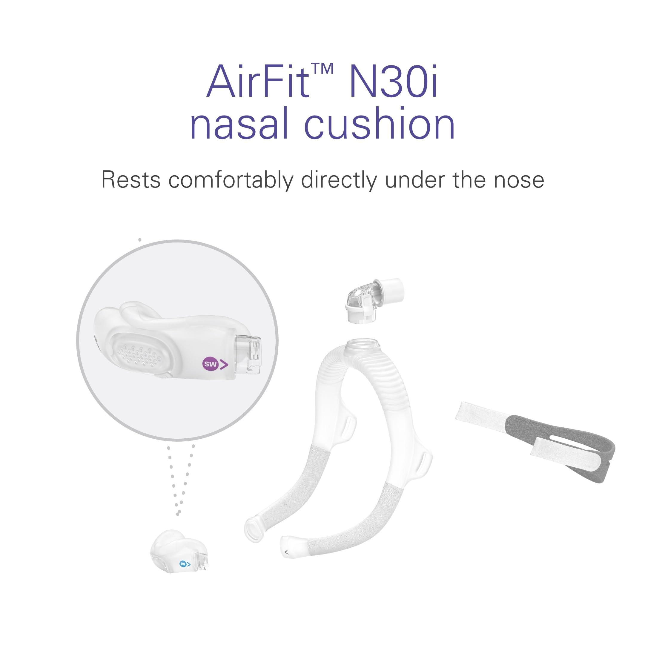 ResMed ResMed AirFit N30i Cushion - Nasal CPAP Mask Cushion Replacement - Soft Silicone - Quiet Venting - CPAP Supplies & Accessories - Medium