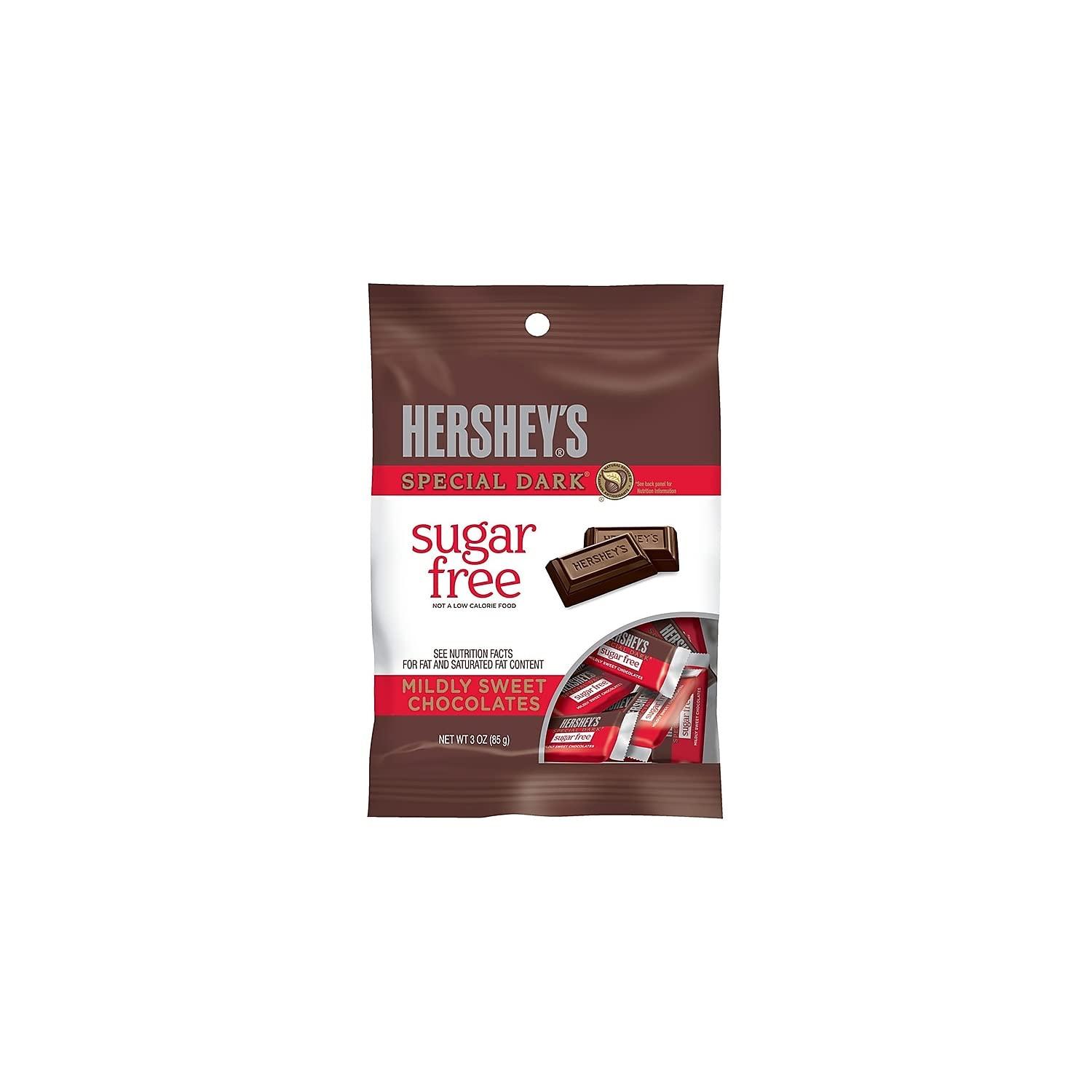 HERSHEY'S HERSHEY'S SPECIAL DARK Chocolate Bars, Mildly Sweet Dark Chocolate, Sugar Free, 3 Ounce
